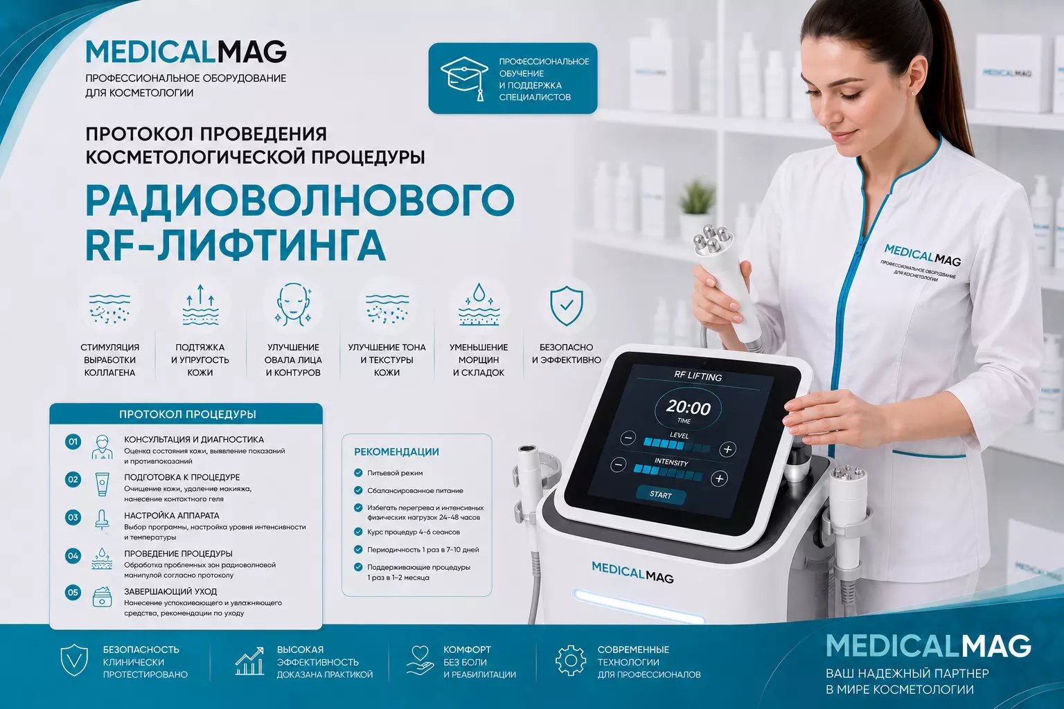 Протокол проведения косметологической процедуры радиоволнового RF-лифтинга  / Интернет-магазин MedicalMag.ru