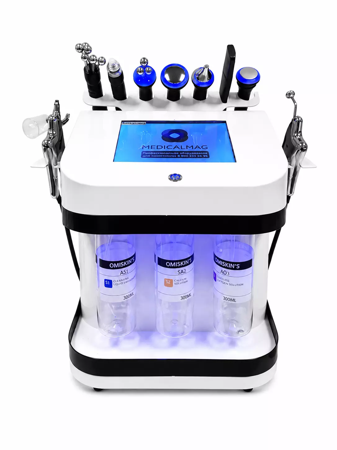 Косметологический комбайн MMT H2O2 BLACK PEARL (11 в 1) Pro Модель: H10-1