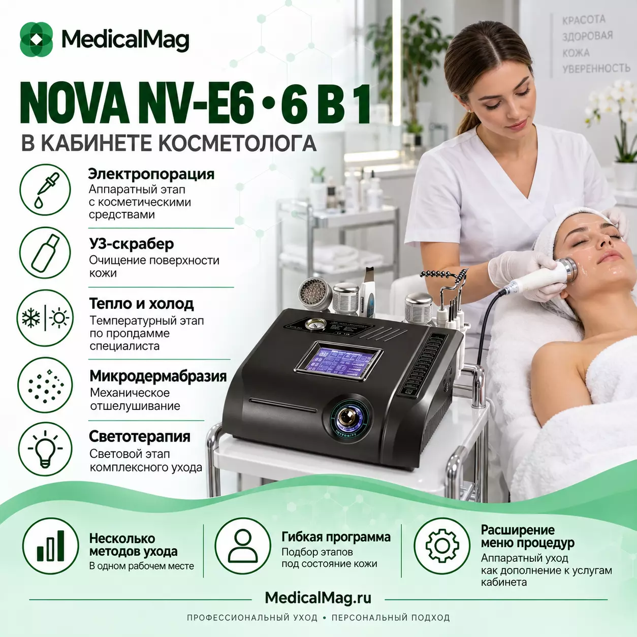 Косметический комбайн 6 в 1 NOVA NV-E6