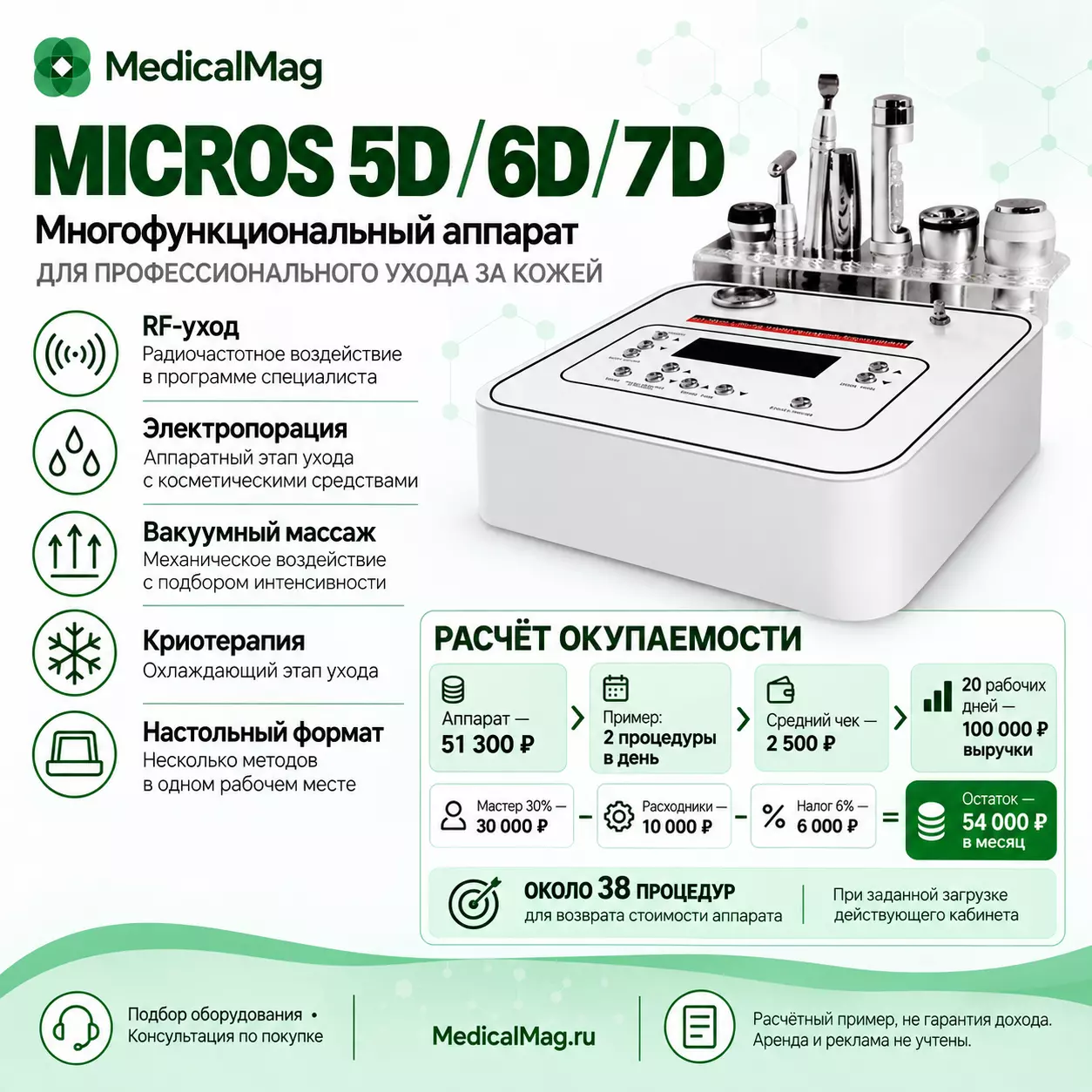 Косметический комбайн Micros 5D 6D 7D