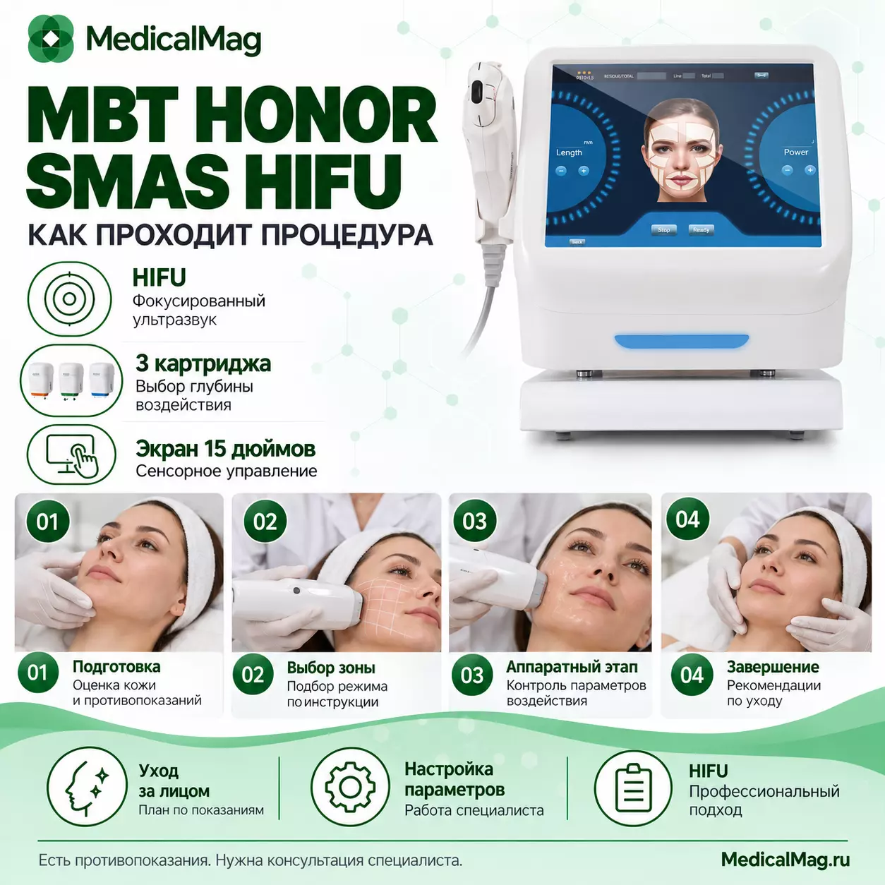 Аппарат Смас лифтинга MBT HONOR SMAS HIFU