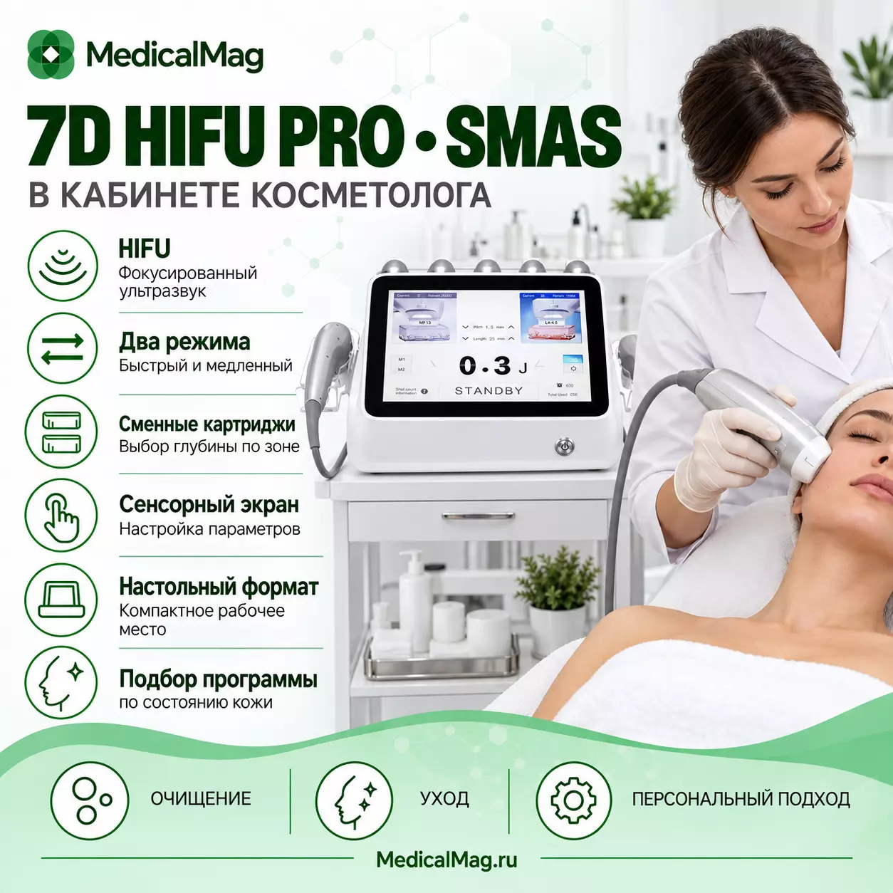 Аппарат SMAS LIFTING 7D HIFU PRO