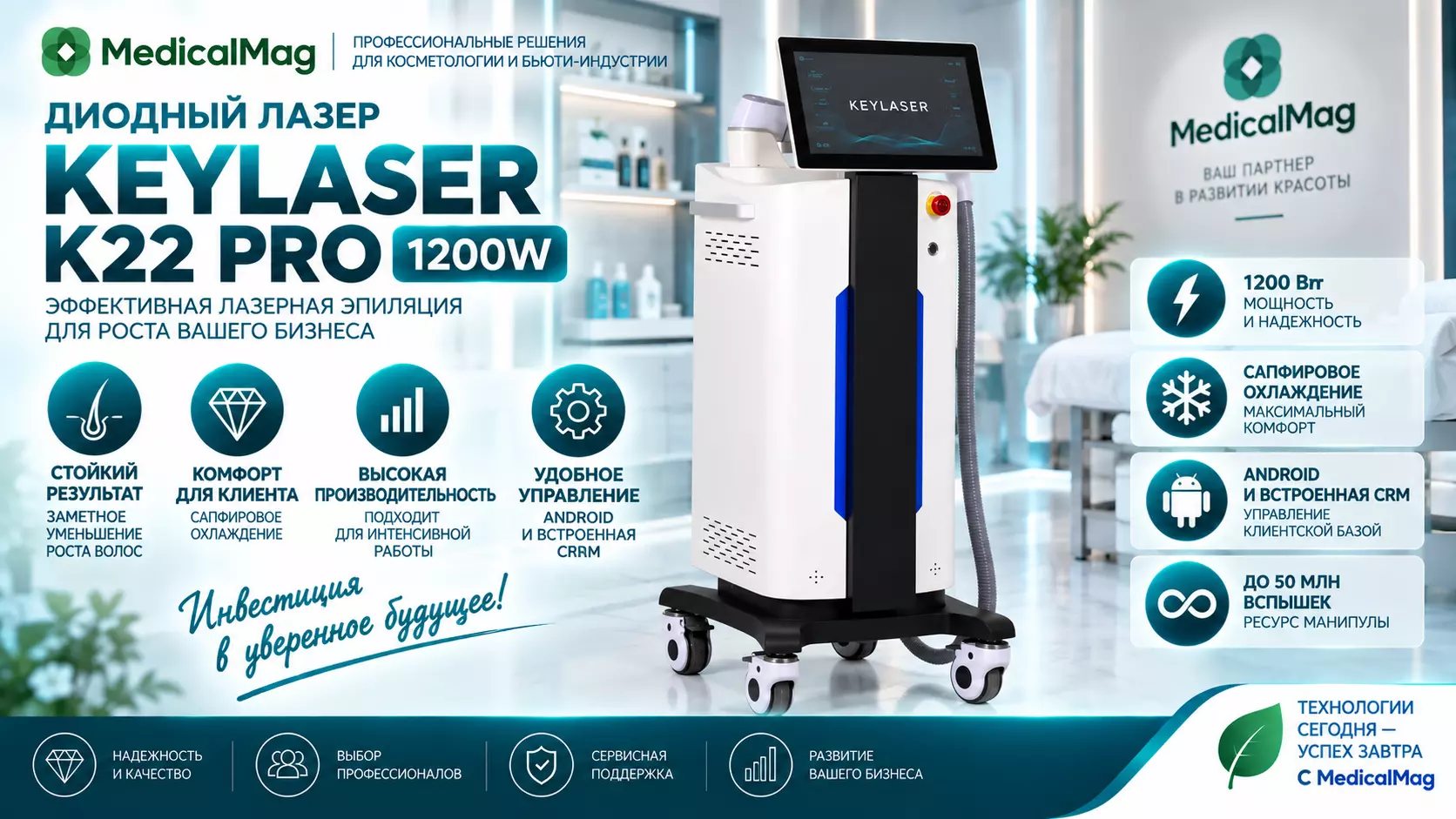 Диодный лазер KEYLASER K22 PRO 1200W
