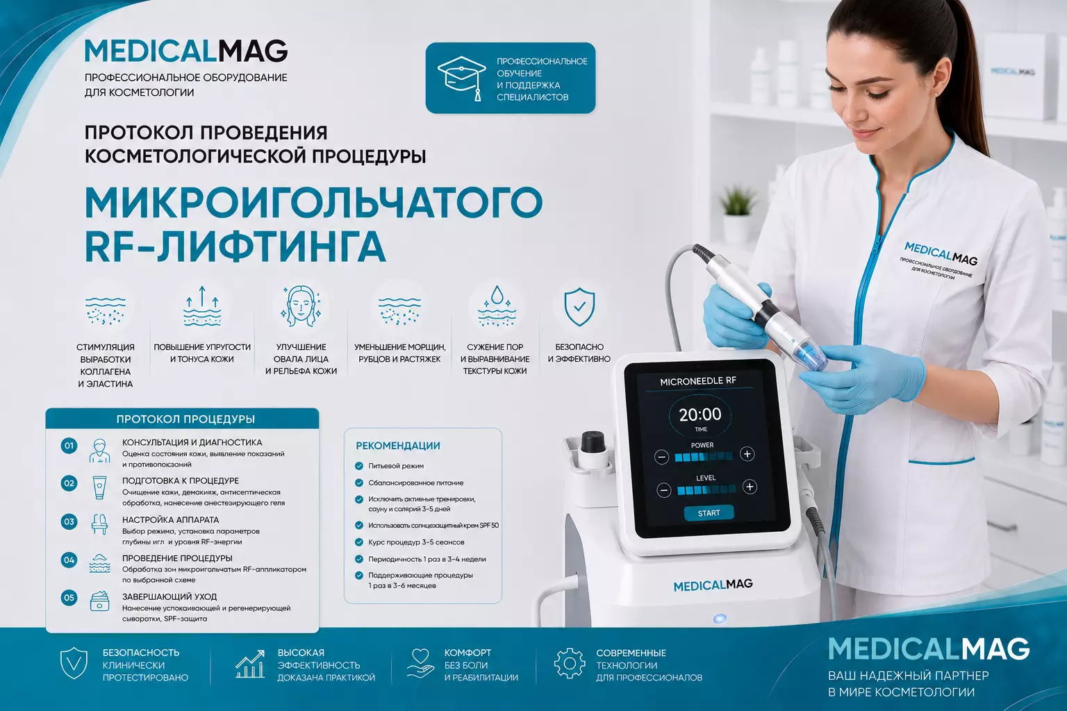 Протокол проведения косметологической процедуры микроигольчатого RF-лифтинга  / Интернет-магазин MedicalMag.ru
