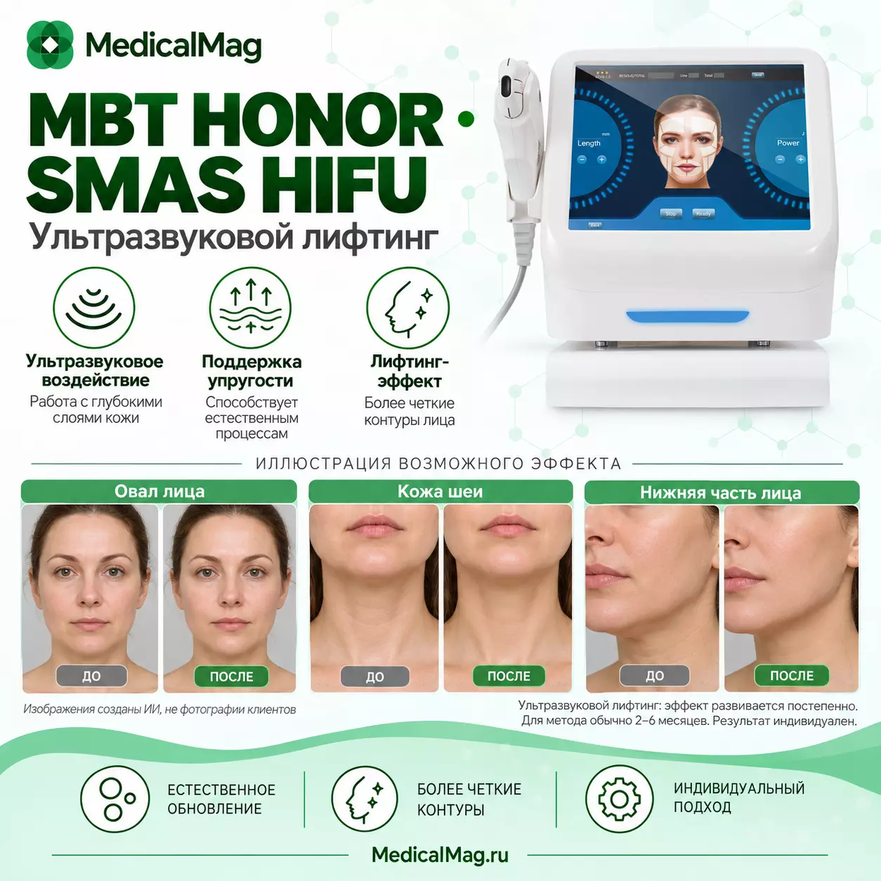Аппарат Смас лифтинга MBT HONOR SMAS HIFU