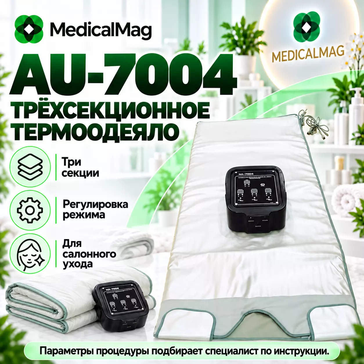 Инфракрасное термоодеяло для похудения трехсекционное AU-7004