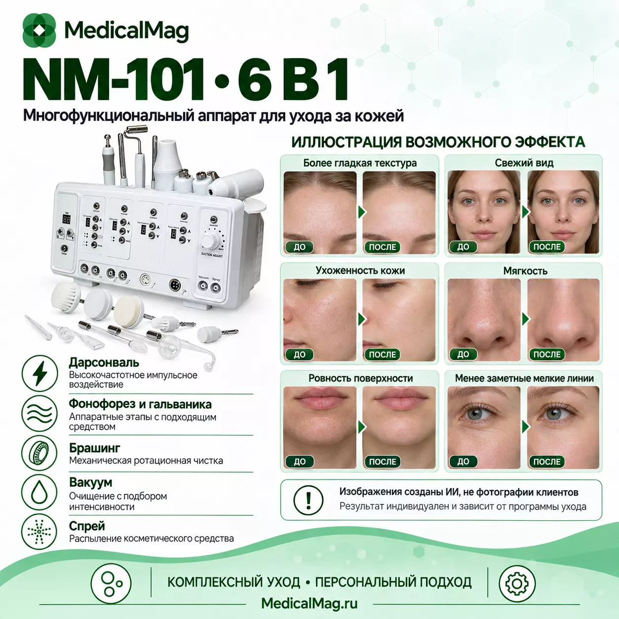 Косметический комбайн 6 в 1 NM-101