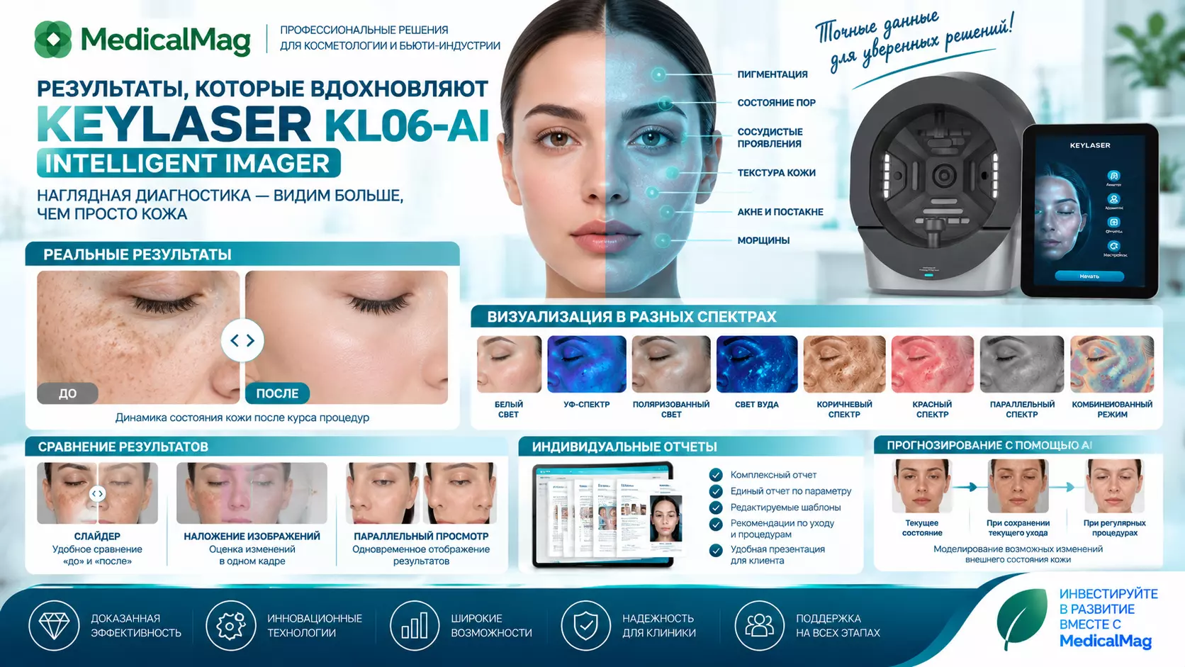 Анализатор кожи Keylaser KL06-AI Intelligent Imager