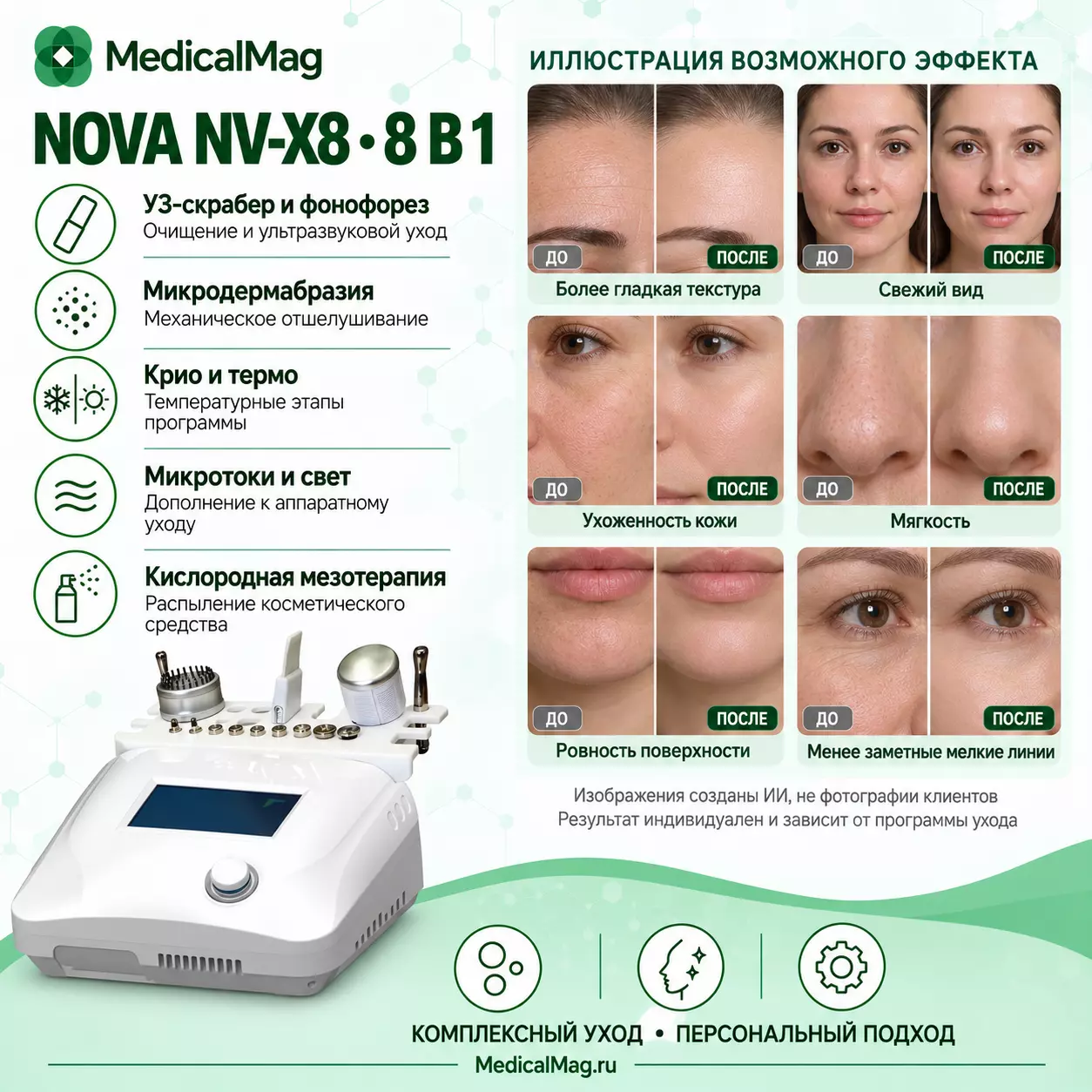 Косметический комбайн Nova NV-X8 (8 в 1)