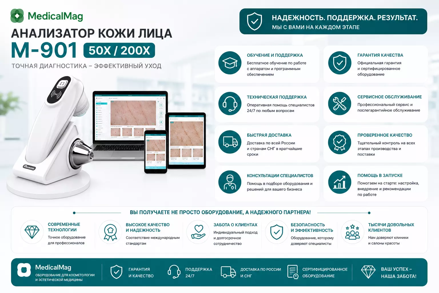Анализатор кожи лица IM-901  50X/200X