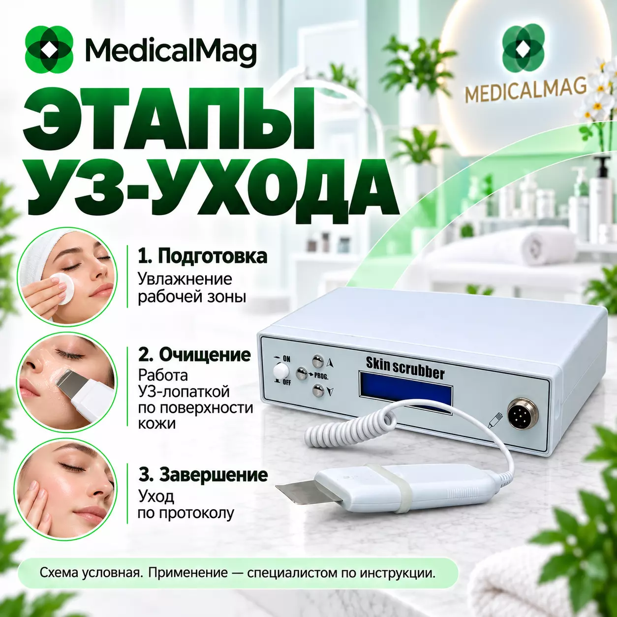 Аппарат ультразвукового пилинга (скраббер) DIY-103 / GT-103 / RU-1003