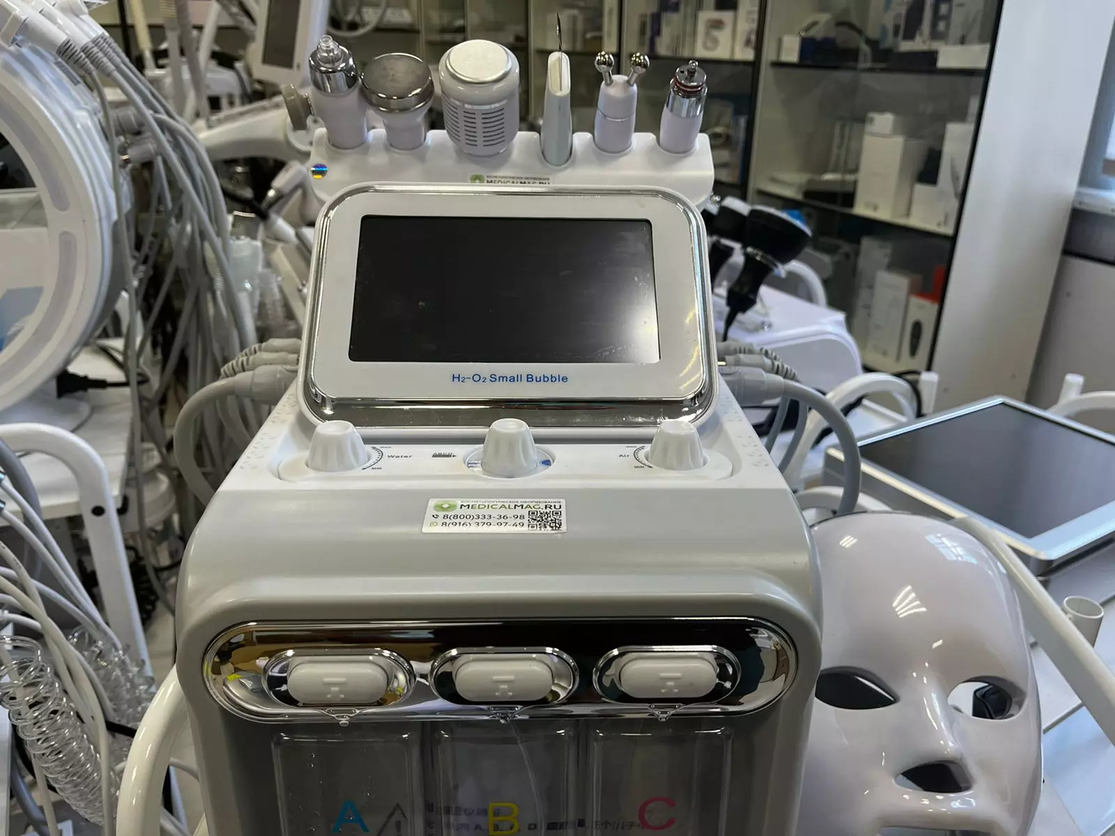 Аппарат вакуумного и водородного гидропилинга  7в1 NOVA H2O2 LED MASK (RL-D07, W05X)