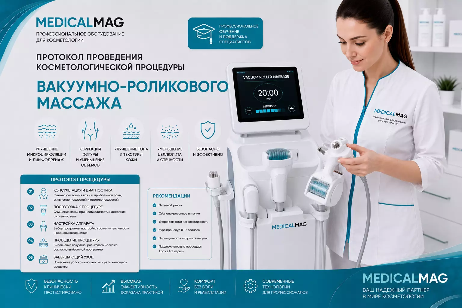 Протокол проведения косметологической процедуры вакуумно-роликового массажа  / Интернет-магазин MedicalMag.ru