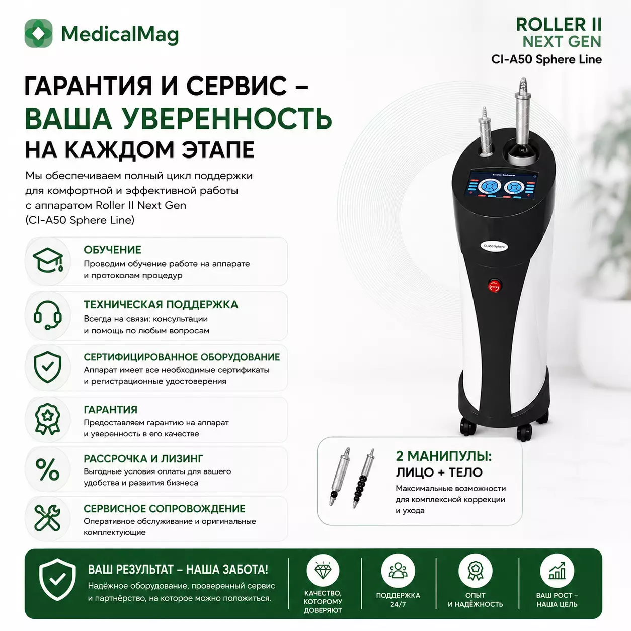 Аппарат виброкомпрессионного роликового массажа Roller II Next Gen (CI-A50 Sphere Line)