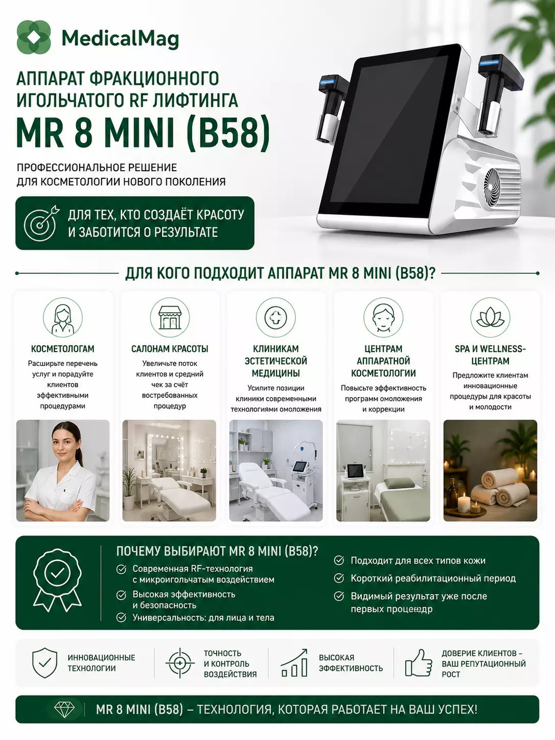 Аппарат фракционного игольчатого RF лифтинга MR 8 MINI (B58)
