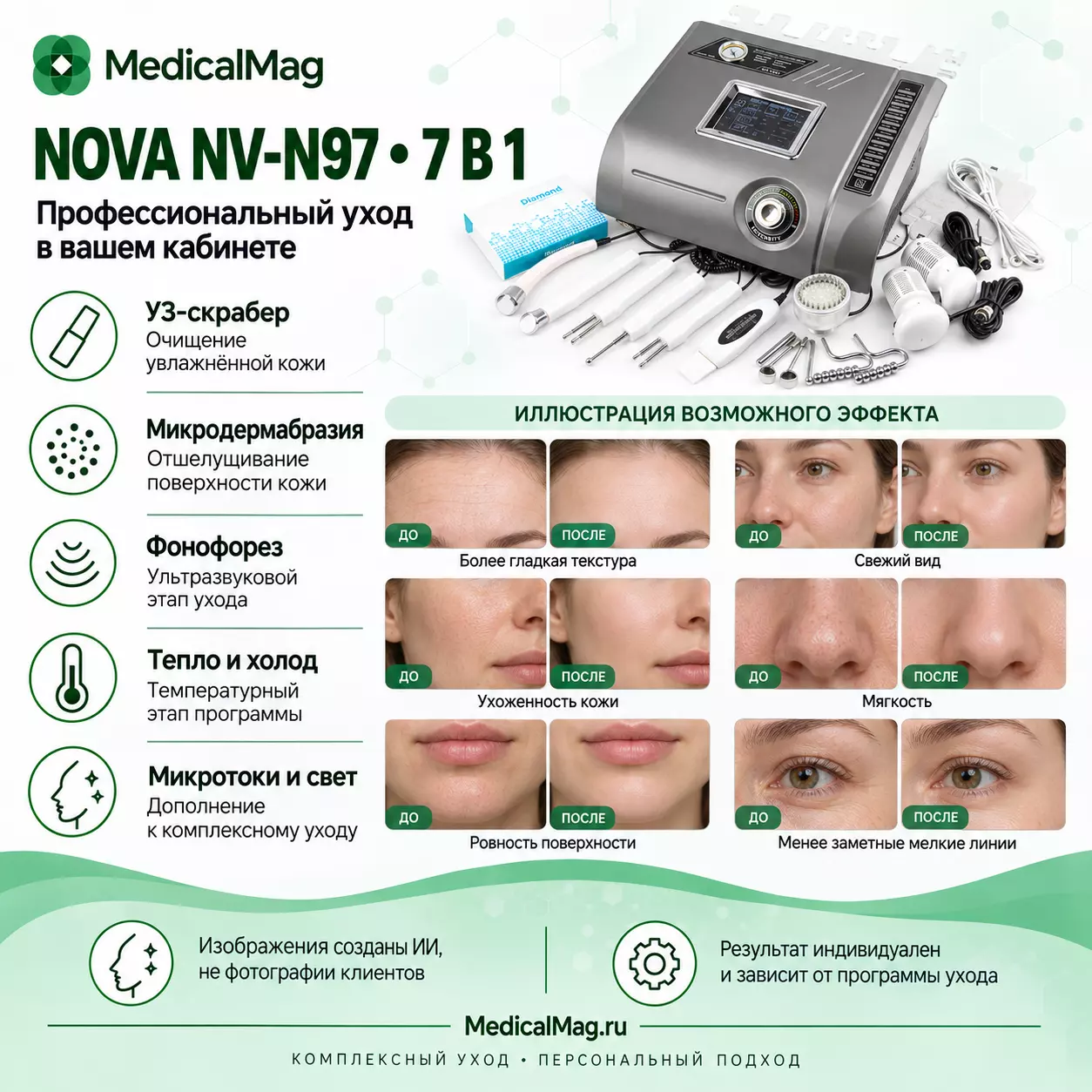 Косметический комбайн 7 в 1 Nova NV-N97