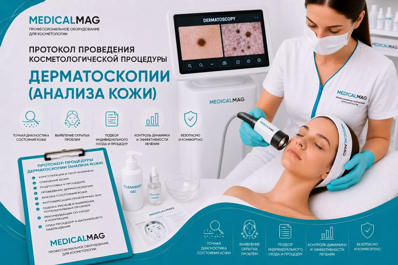 Протокол проведения косметологической процедуры дерматоскопии (анализа кожи)  / Интернет-магазин MedicalMag.ru