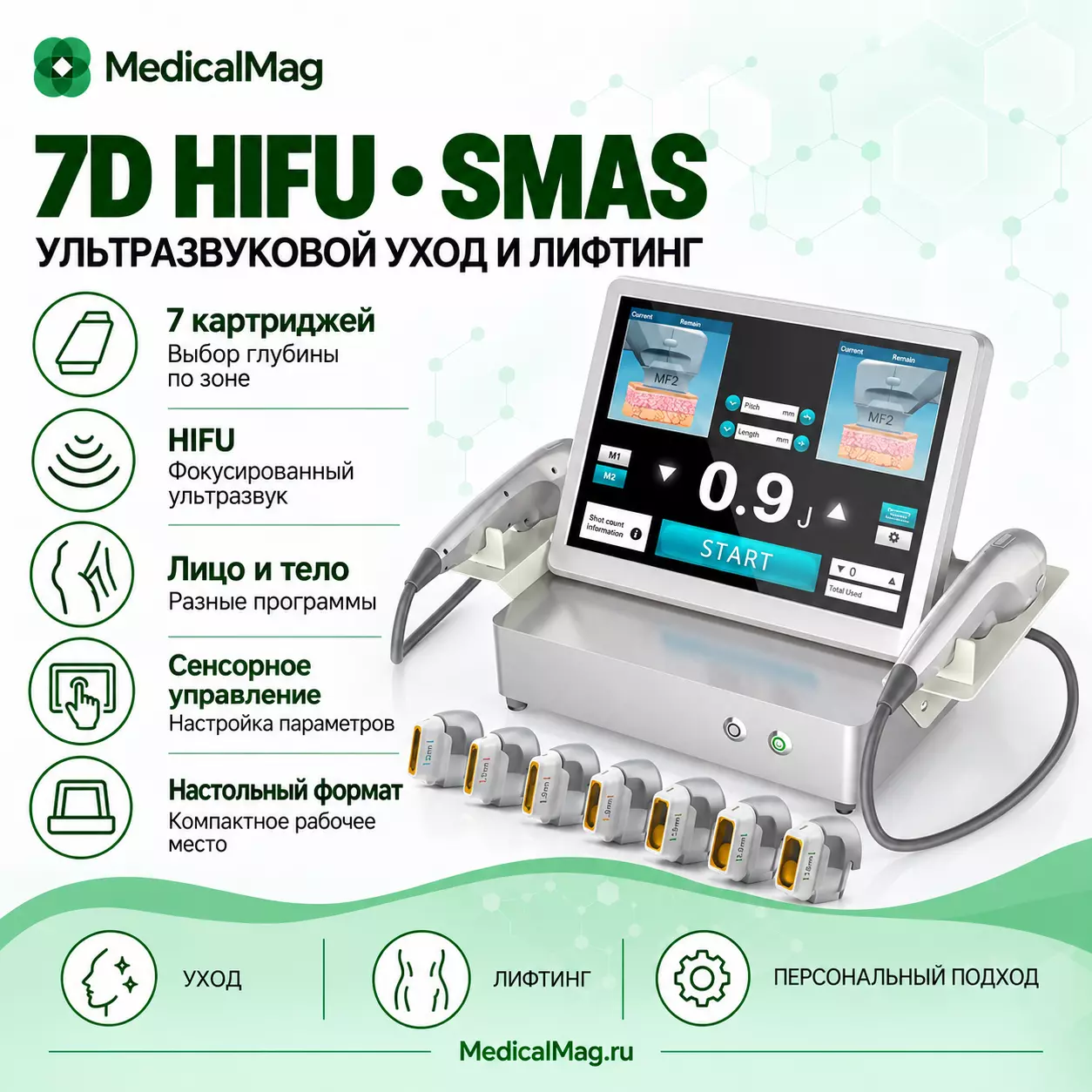 Аппарат подтяжки лица и липолиза тела 7D HIFU SMAS