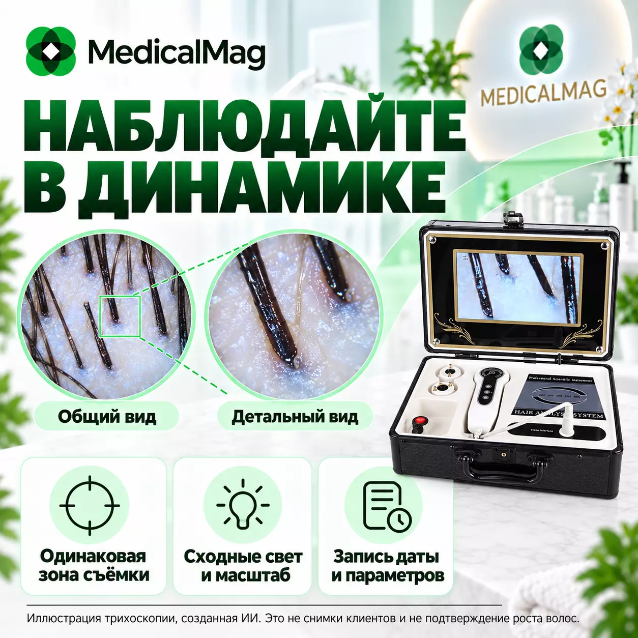 Анализатор кожи головы Трихоскоп SG-1000