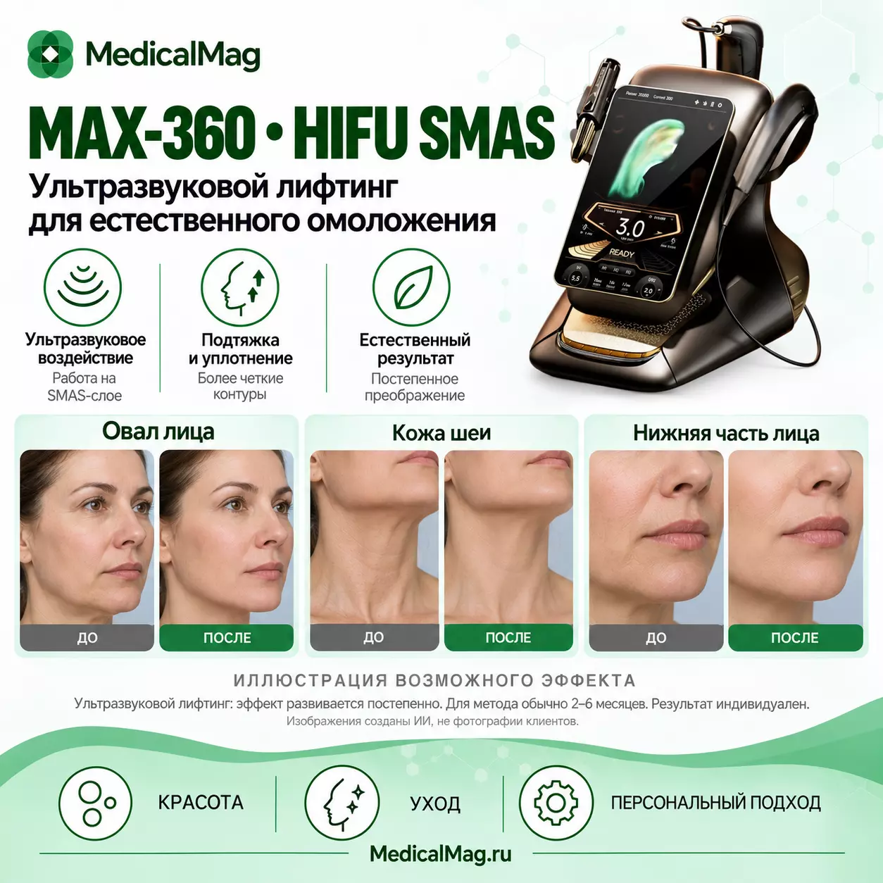 Аппарат ультразвукового SMAS лифтинга MAX-360