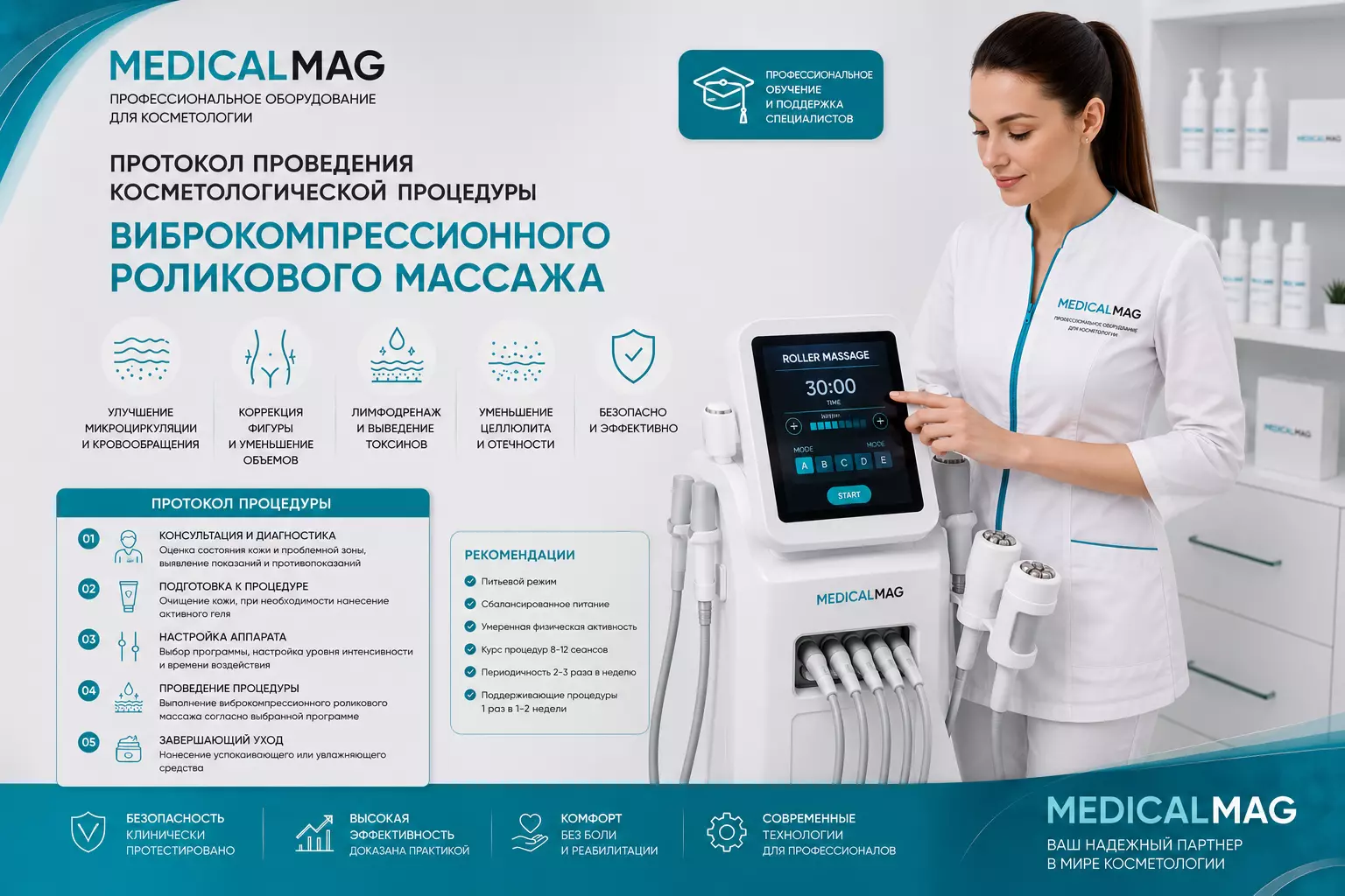 Протокол проведения косметологической процедуры виброкомпрессионного роликового массажа  / Интернет-магазин MedicalMag.ru