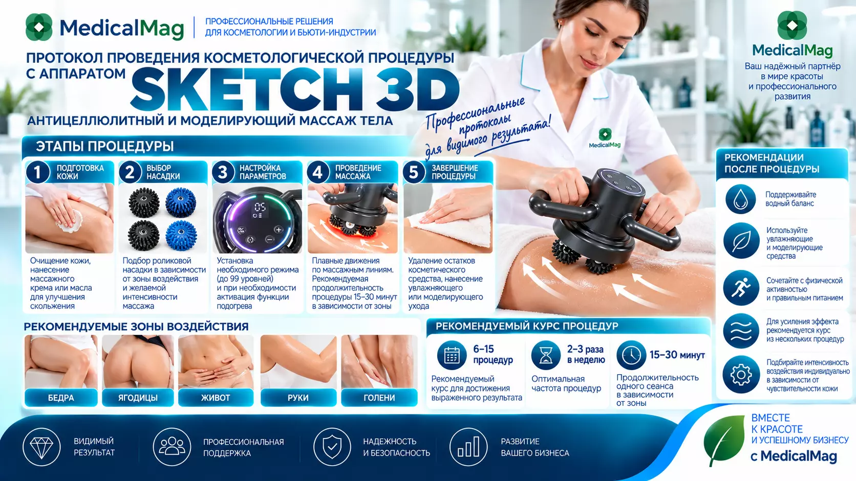 Массажер для тела антицеллюлитный SKETCH 3D (портативный)