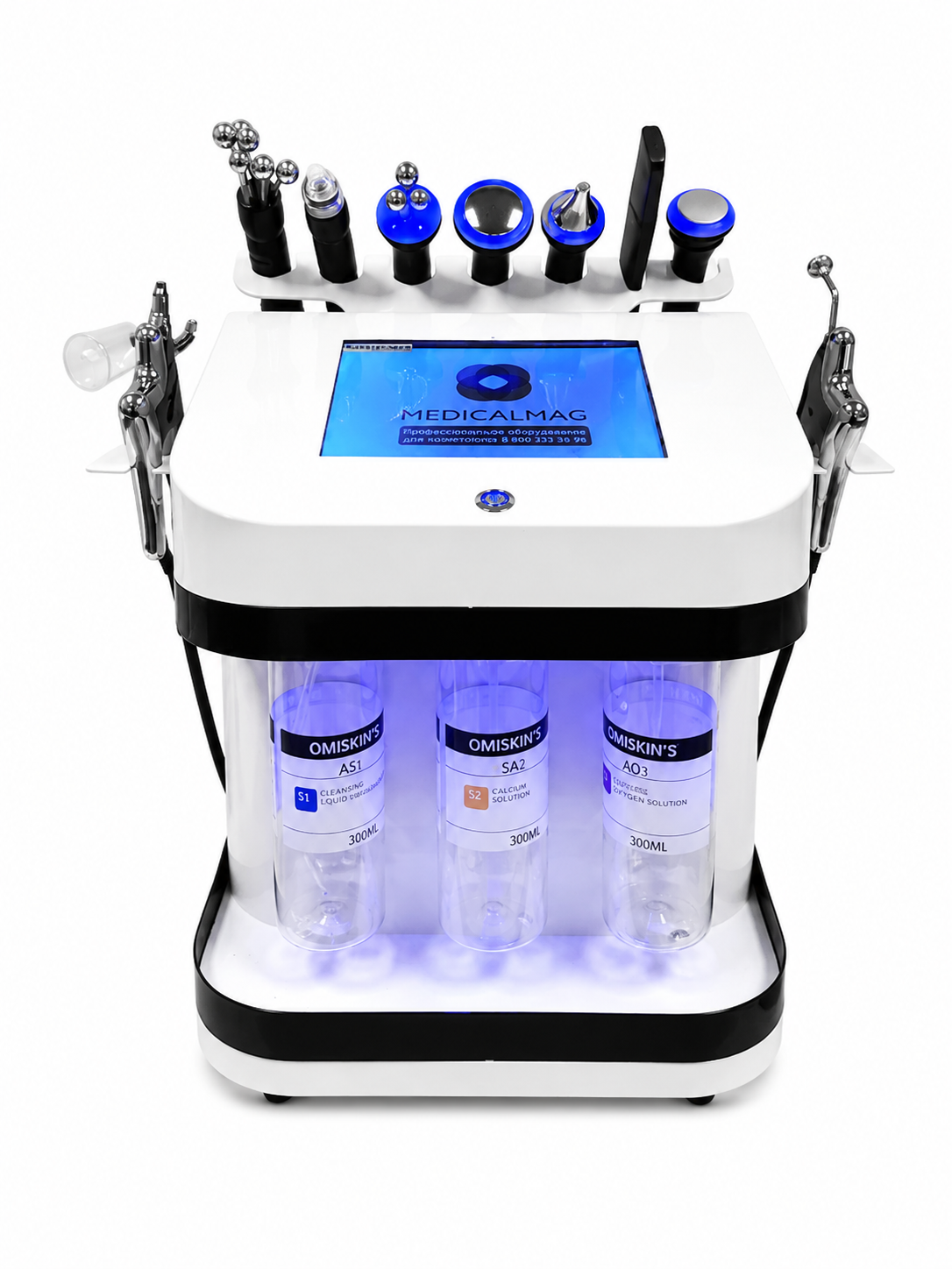Косметологический комбайн MMT H2O2 BLACK PEARL (11 в 1) Pro Модель: H10-1