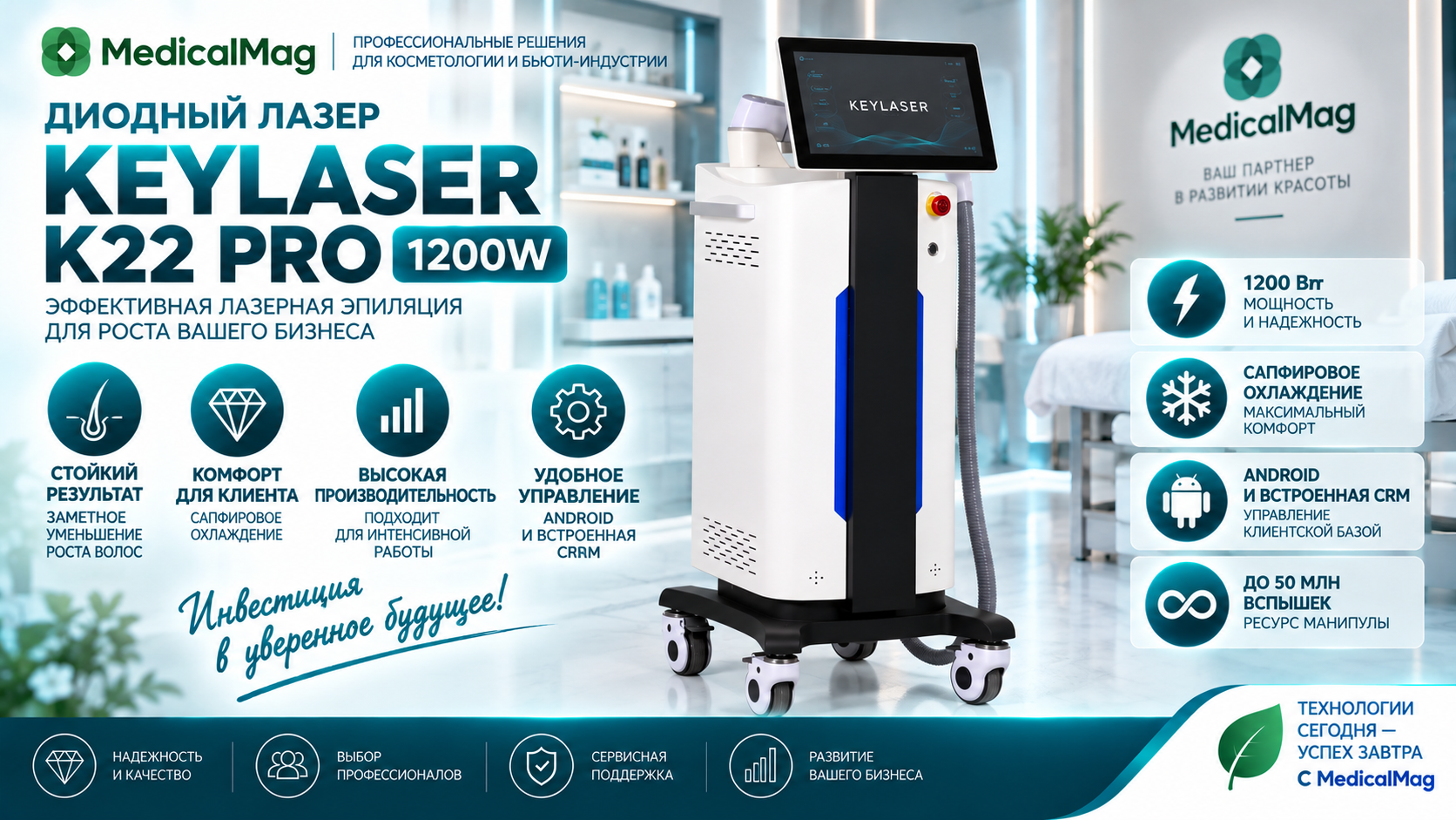 Диодный лазер KEYLASER K22 PRO 1200W