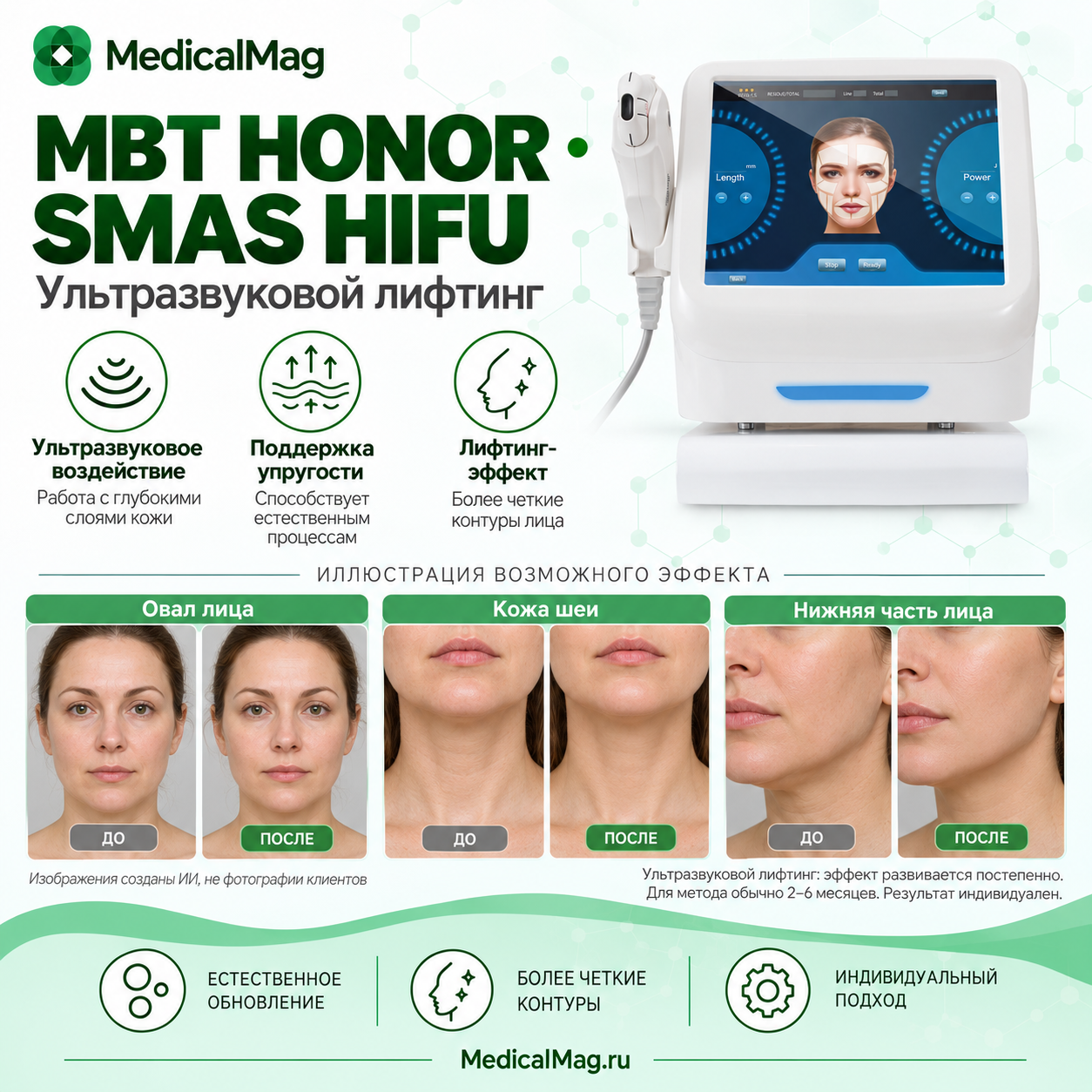 Аппарат Смас лифтинга MBT HONOR SMAS HIFU