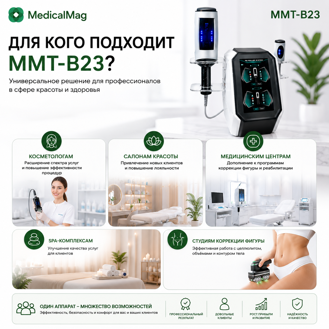Аппарат виброкомпрессионного роликового массажа MMT-B23