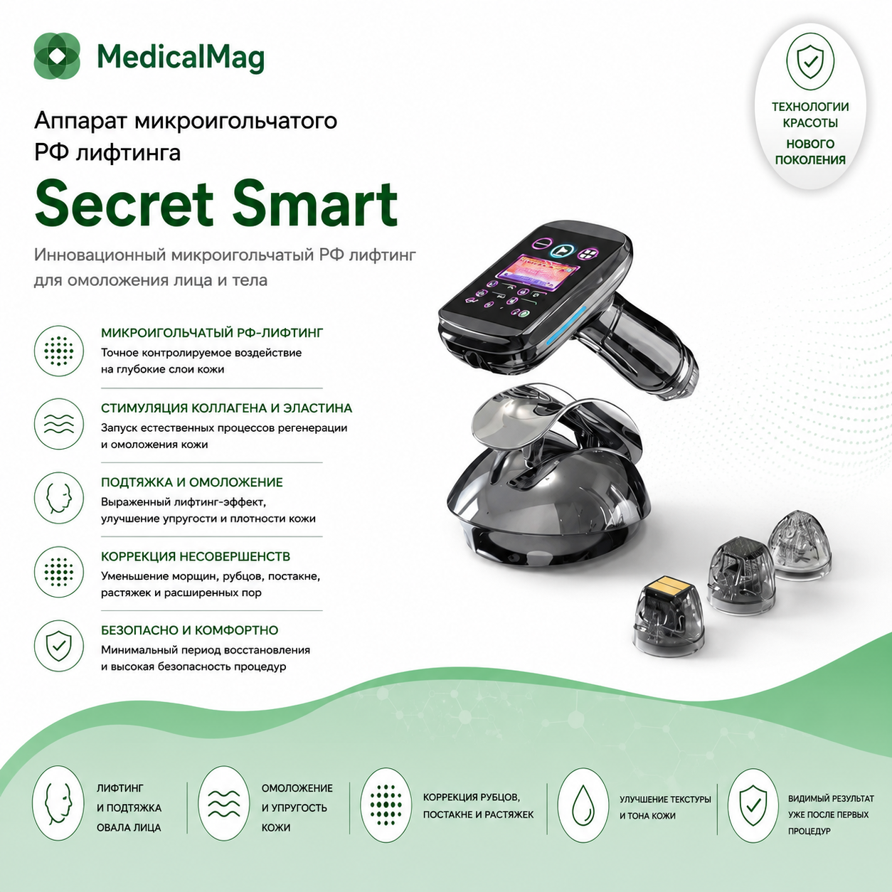 Аппарат микроигольчатого РФ лифтинга Secret Smart
