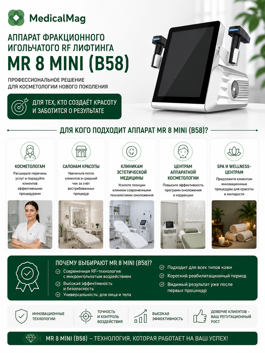 Аппарат фракционного игольчатого RF лифтинга MR 8 MINI (B58)