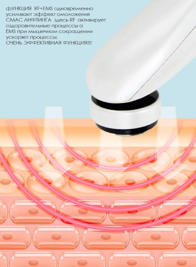 Массажер для лица 5в1 BeautyStar HIFU 3.0 (HIFU, RF, EMS, LED, УЗ) Белый