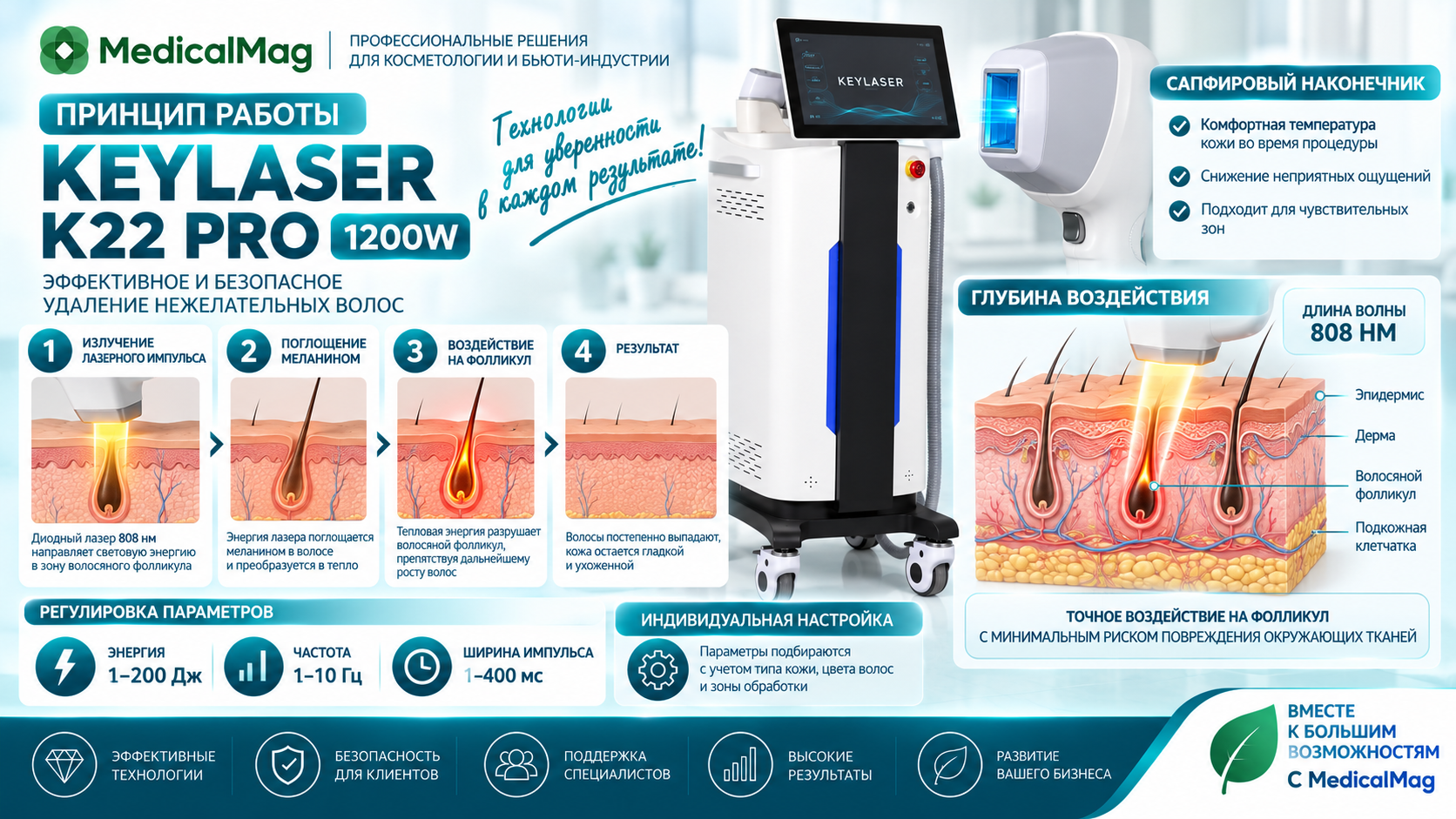 Диодный лазер KEYLASER K22 PRO 1200W