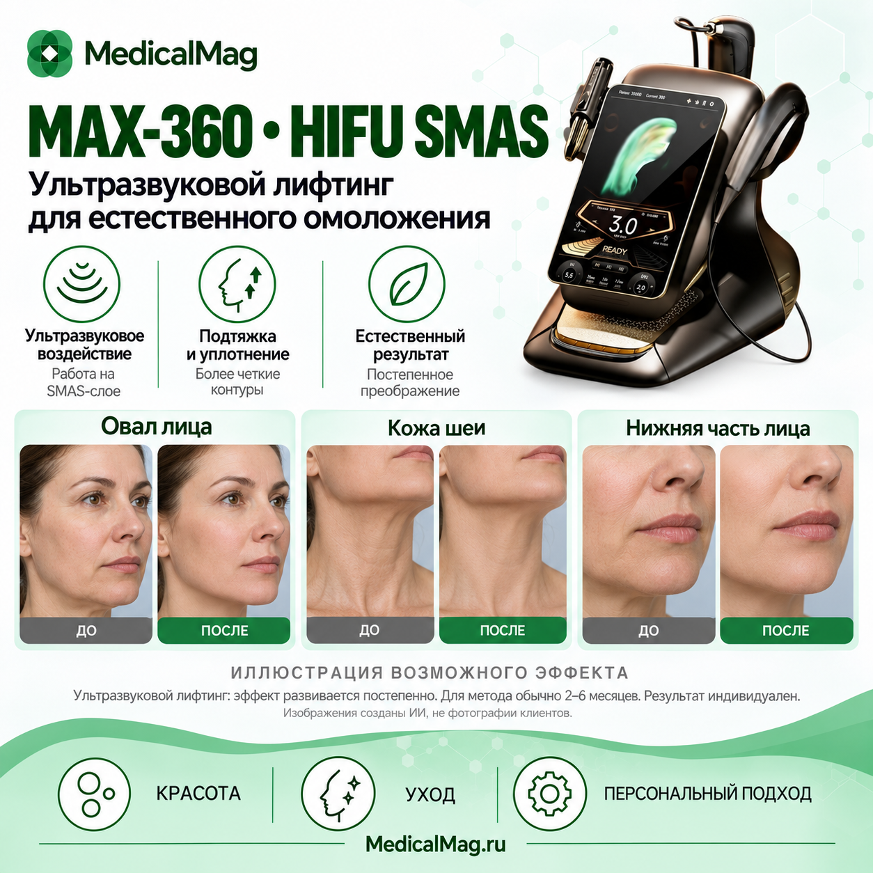 Аппарат ультразвукового SMAS лифтинга MAX-360